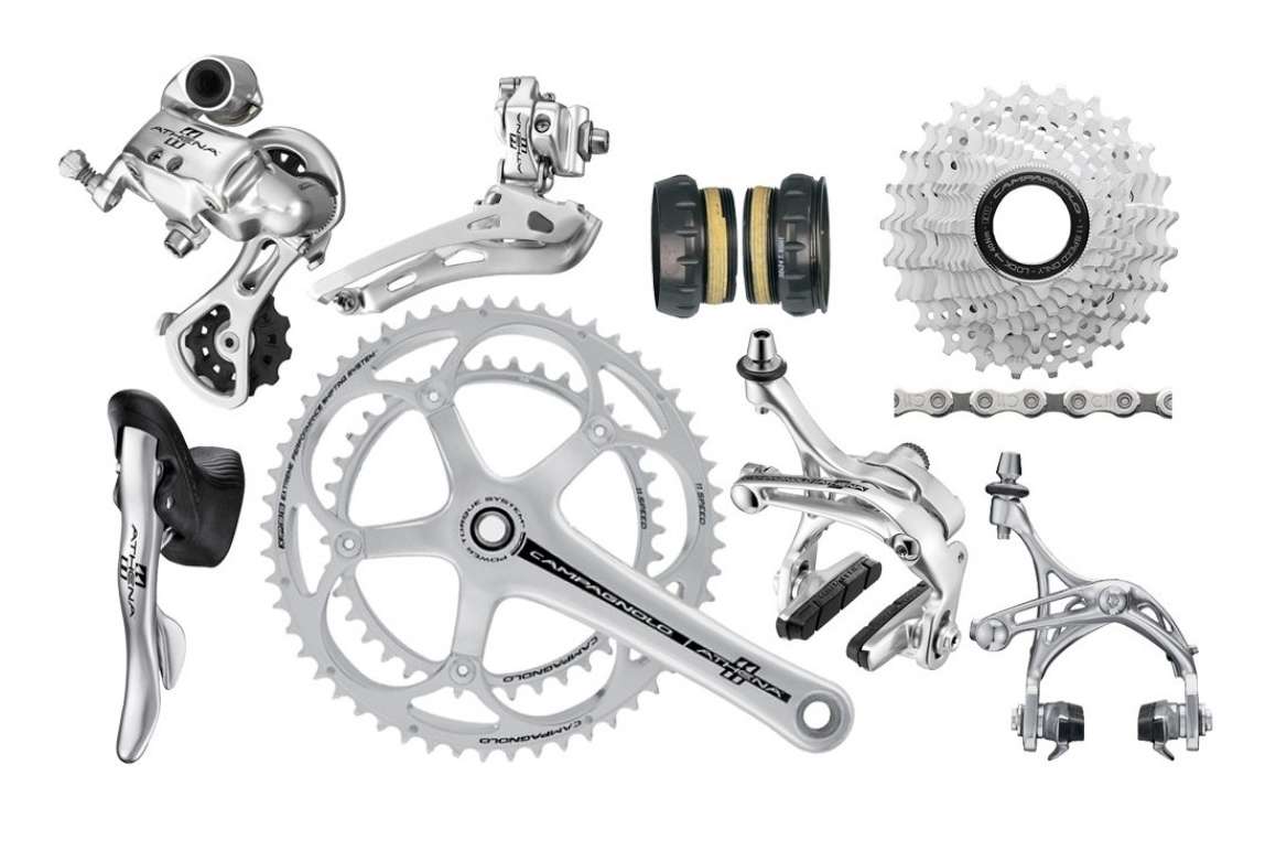 silver campagnolo groupset